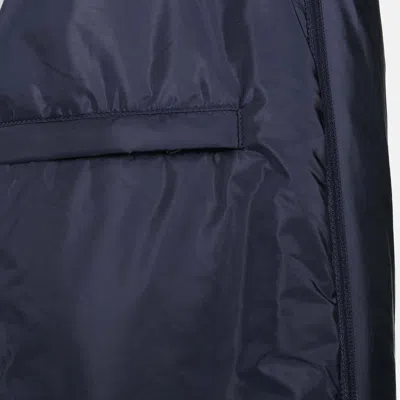 Prada Padded Jacket With Hood And Elastic Cuffs In Blue
