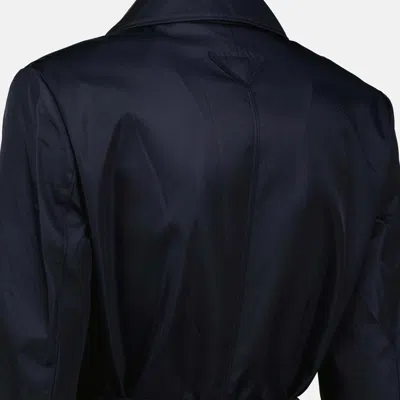 Prada Midnight Blue Re-nylon Trench Coat In Multi