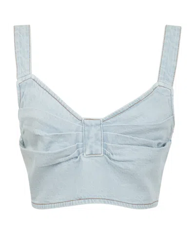 Baum Und Pferdgarten Women Mekira Top In Celestial Vintage Blue In Blue