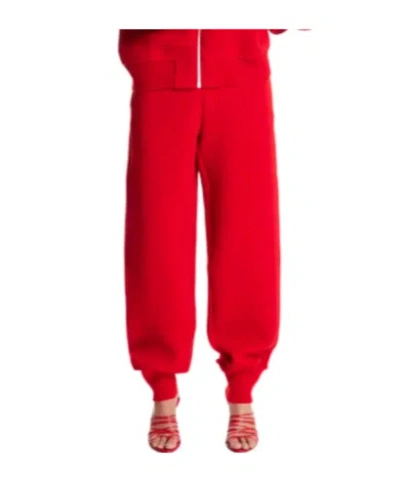 Jil Sander Elasticated Track Pants In Red