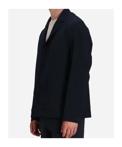 Hugo Boss Notched-collar Button-up Jacket In Blue
