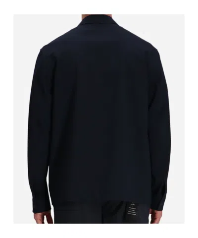 Hugo Boss Notched-collar Button-up Jacket In Blue