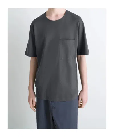 Lemaire Relaxed Fit Cotton-silk Blend T-shirt In Black