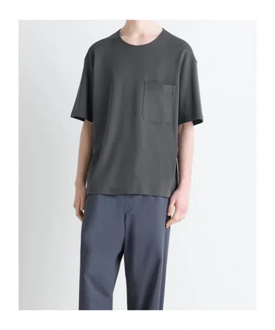 Lemaire Relaxed Fit Cotton-silk Blend T-shirt In Black