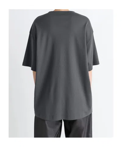 Lemaire Relaxed Fit Cotton-silk Blend T-shirt In Black