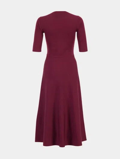 Gabriela Hearst Seymore Crew-neck Midi Dress In Red