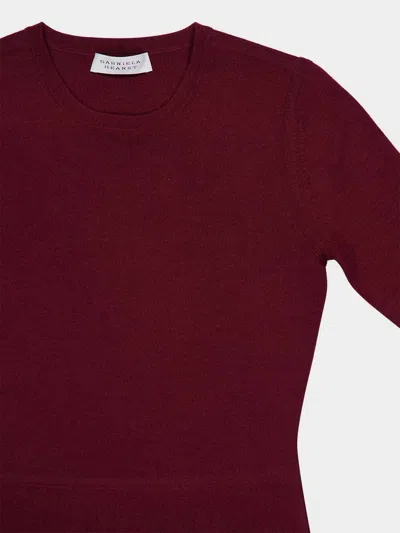 Gabriela Hearst Seymore Crew-neck Midi Dress In Red
