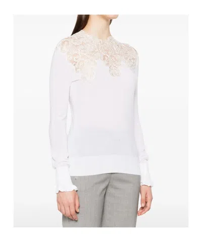Ermanno Scervino Long Sleeve Turtle-neck Sweater In White