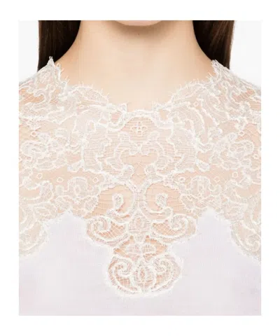 Ermanno Scervino Long Sleeve Turtle-neck Sweater In White