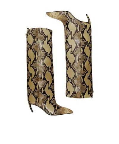 Attico ''lea'' Boot Black And Sahara