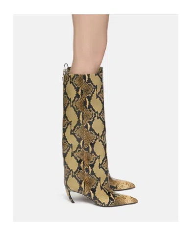 Attico ''lea'' Boot Black And Sahara