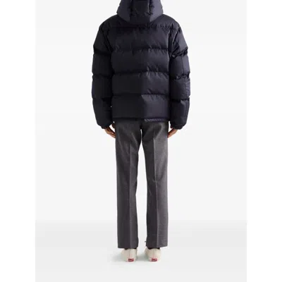 Prada Long Sleeve Down Jacket In Blue