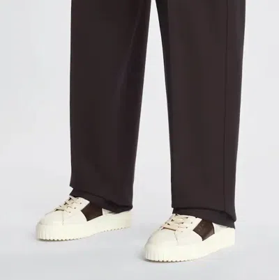Hogan Sneakers Striped Panel Flat Sole In White