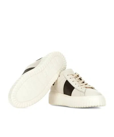 Hogan Sneakers Striped Panel Flat Sole In White
