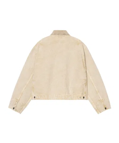 Carhartt Emery Organic-cotton Zip-up Denim Jacket In Neutral