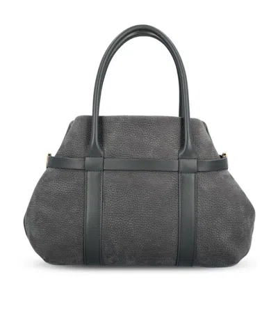 Loro Piana Logo Debossed Top Handle Bag
