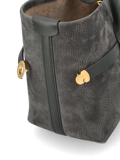 Loro Piana Logo Debossed Top Handle Bag