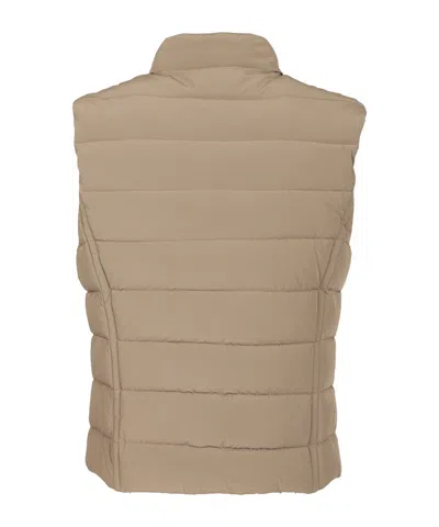 Moorer Oliver-kn Gilet Senza Maniche Trap Microf Jackets Beige In Brown