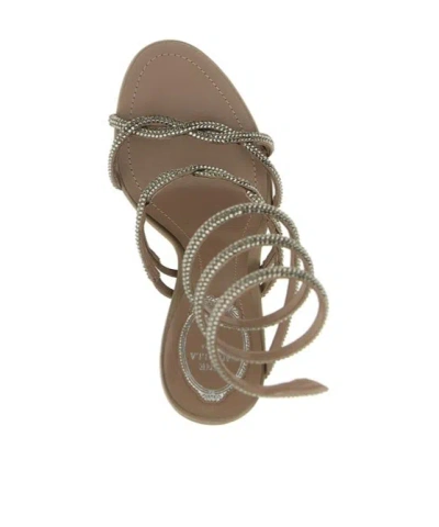 René Caovilla Round Toe High Heel Sandals