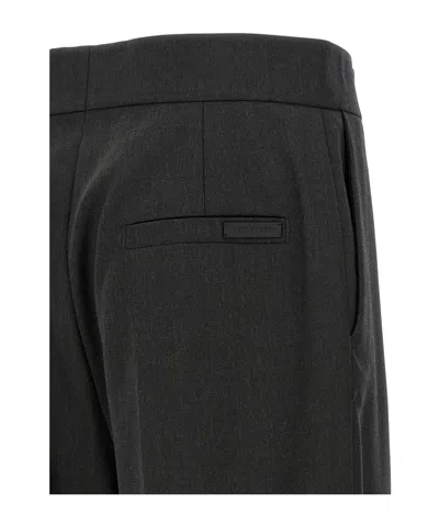 Fear Of God Herringbone Patterned Wool Pants With Relaxed Fit In Black