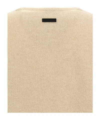 Fear Of God Sweater Keyhole Neckline Button Detail In Neutral