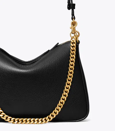 Tory Burch Small Perry Leather Shoulder Bag In Black