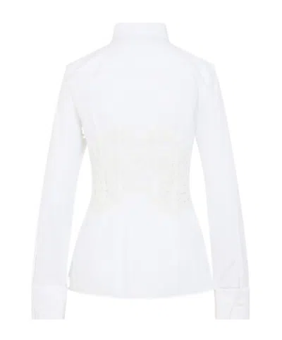 Ermanno Scervino Cotton Shirt Lace Detailing