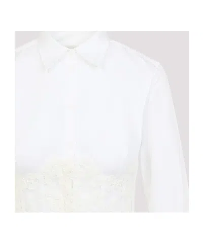 Ermanno Scervino Cotton Shirt Lace Detailing