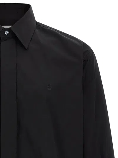 Alexander Mcqueen Logo Embroidery Shirt Shirt And Blouse Black In Black