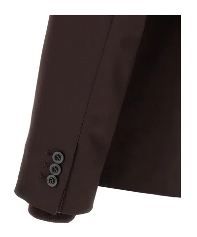 Sacai Bomber Insert Blazer In Brown