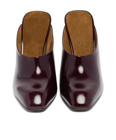 Khaite 100mm Colt Leather Mules