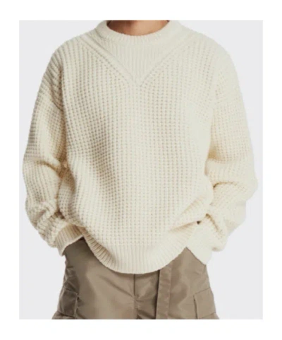 Jil Sander Openwork Sweater In Neutral