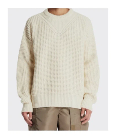 Jil Sander Openwork Sweater In Neutral