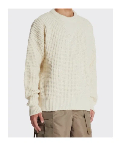 Jil Sander Openwork Sweater In Neutral