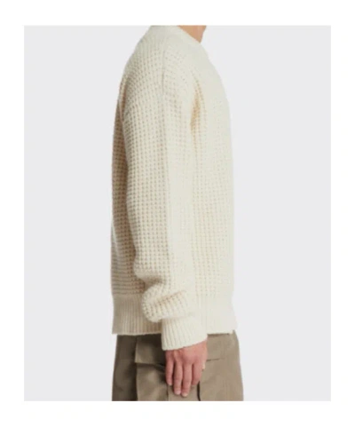 Jil Sander Openwork Sweater In Neutral