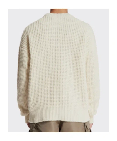 Jil Sander Openwork Sweater In Neutral