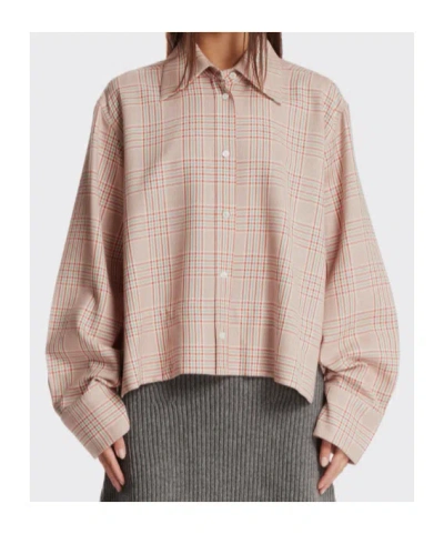 Jil Sander Checked-pattern Button-down Shirt In Red