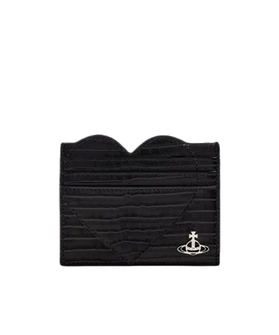 Vivienne Westwood Heart Crocodile-patterned Cardholder