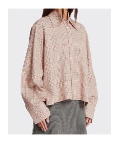 Jil Sander Checked-pattern Button-down Shirt In Red