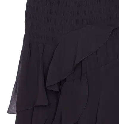 Isabel Marant Étoile Layered Sheer Skirt With Ruffled Flounces In Blue