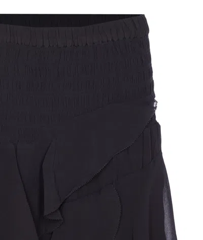 Isabel Marant Étoile Layered Sheer Skirt With Ruffled Flounces In Blue