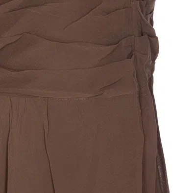 Isabel Marant Étoile Vibrant Green Skirt With Minimalistic Silhouette In Brown