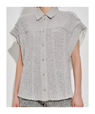 Iro Samyra Textured Button-fastening Shirt In Gray