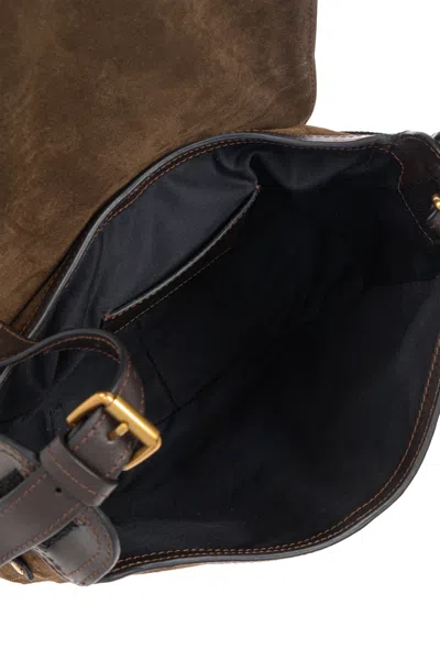Isabel Marant Sierra Buckle-fastening Leather Shoulder Bag In Brown