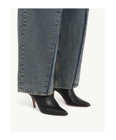 Mm6 Maison Margiela Pointed Toe Stiletto Heel Ankle Boot In Black