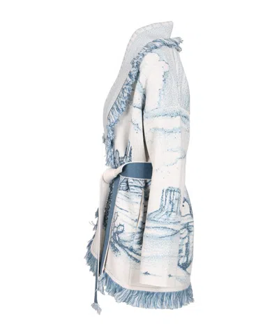 Alanui Silent Rider Cardigan Knitwear Light Blue