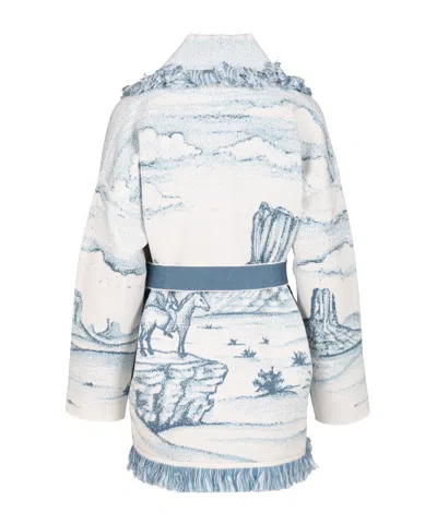 Alanui Silent Rider Cardigan Knitwear Light Blue