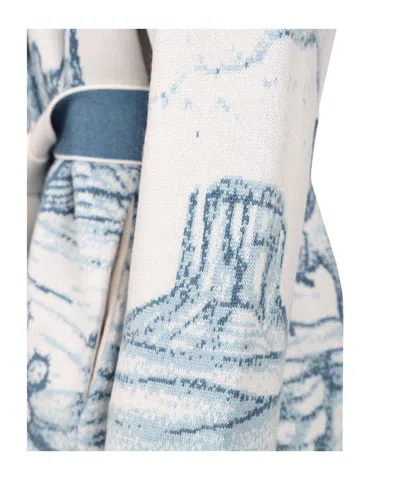 Alanui Silent Rider Cardigan Knitwear Light Blue