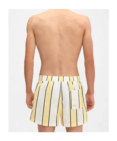 Jacquemus Puntini Swim Shorts In Neutral