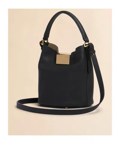 Marni Womens 00n99 Trunkeroo Bucket Leather Shoulder Bag In Black